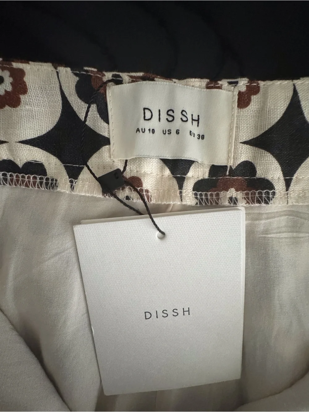 NWT DISSH Dixon Floral Linen Flare Pants - Picture 13 of 16